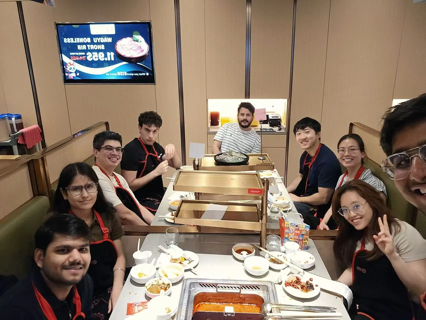 Hot pot dinner with the team